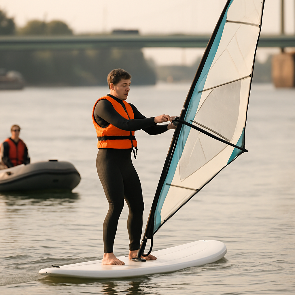 Windsurfen am Rhein – Bootscenter Niederrhein Kurs & Beratung